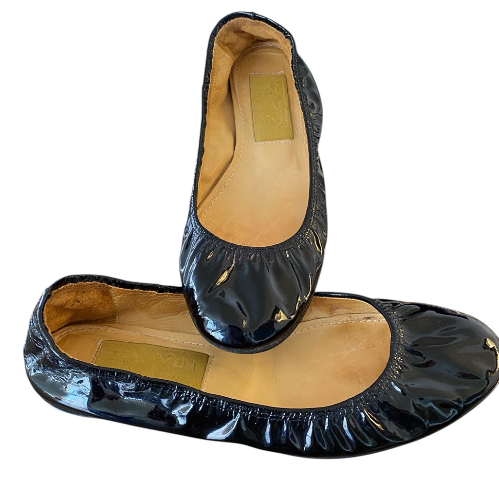 Lanvin Black Patent Leather Flats